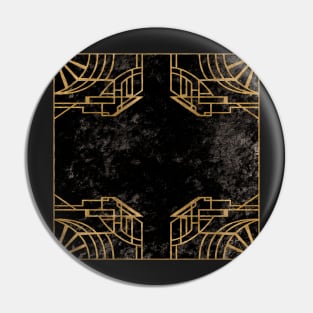 Art Deco design - black velvet jazz Pin