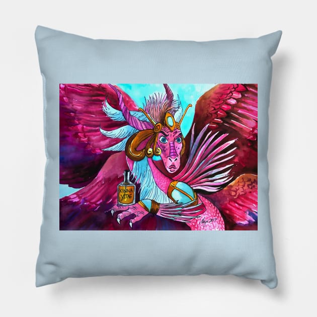 Kinnarus-Vitae Pillow by SkyeElizabeth