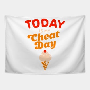 Today Is My Cheat Day Funny Food Diet Humor Tapestry