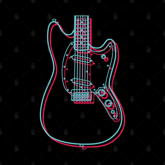 3D M-Style Offset Style Electric Guitar Body Outline by nightsworthy