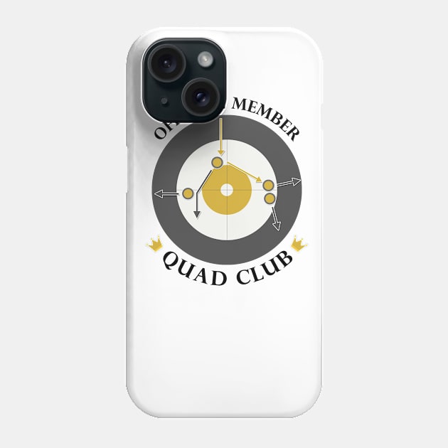 The "Quad Club" - Black Text Phone Case by itscurling