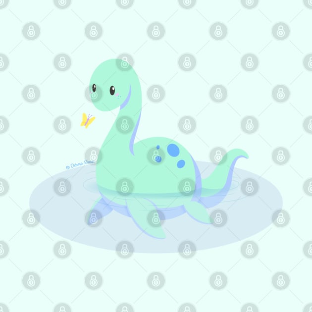 Kawaii fantasy animals - Nessie by SilveryDreams