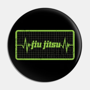 Jiu Jitsu Fighting Heartbeat Pulse Pin