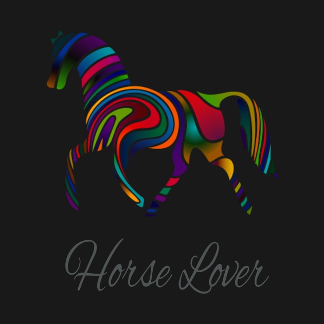 Colorful Galloping Horse Lover Print by Prairie Ridge Designs