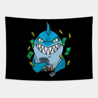 Shark Poker Player Funny Poker Gift Tapestry