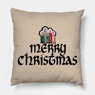 Merry Christmas Candle Array Pillow