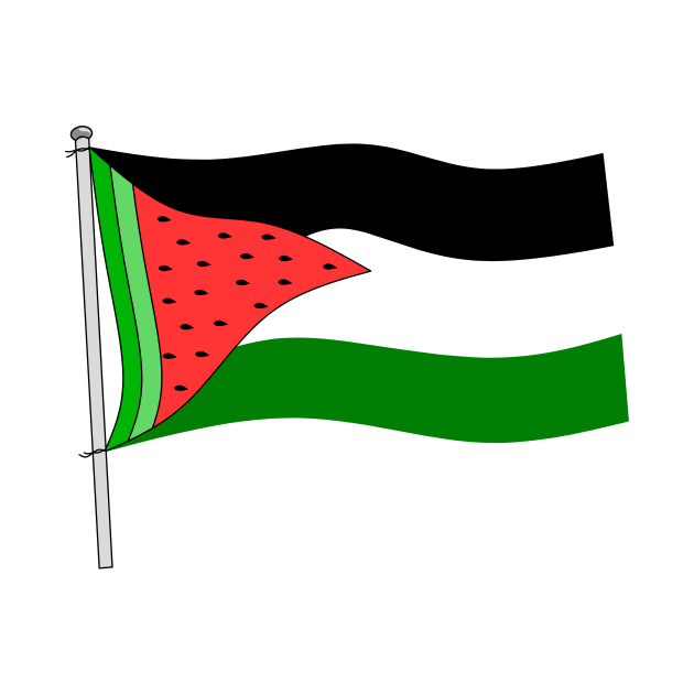 Watermelon Palestine flag by opiro