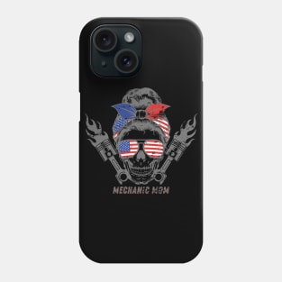 Mechanic Mom USA American Flag Phone Case