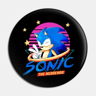 sonic with background black Pin