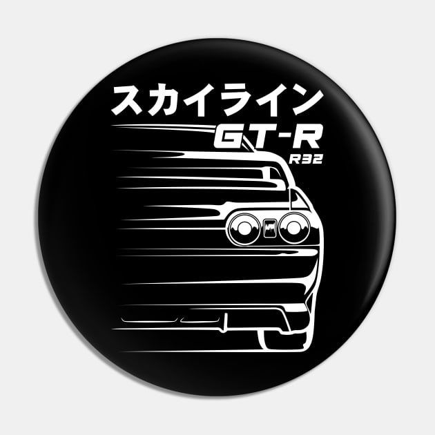 Skyline R32 GT-R Silhouette Pin by CreativeRAS