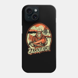 Bassquatch Bass Fisherman Sasquatch Funny Bigfoot Fishing Phone Case