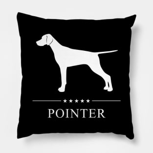 Pointer Dog White Silhouette Pillow