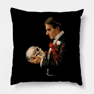 Magician with Human Skull and Devil Pillow