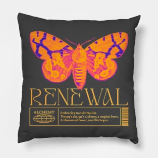 Renewal Beautiful Moth Rebirth Pillow