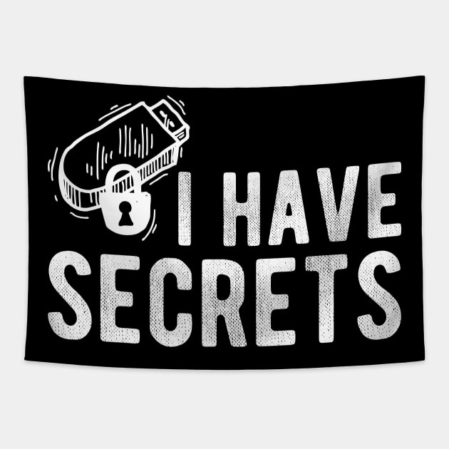 USB I Have Secrets Tapestry by KC Happy Shop