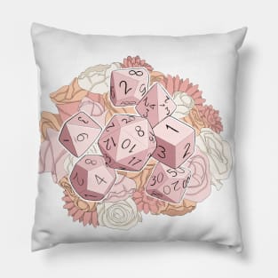 Pink and Orange Flower Dice Pillow