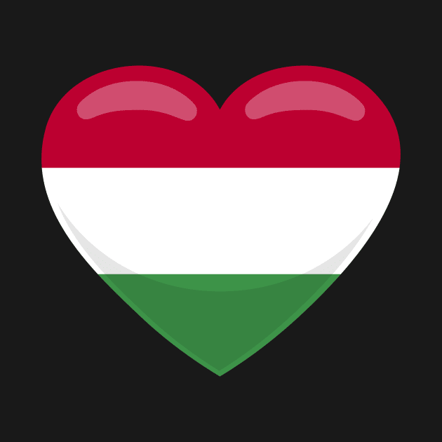 Hungary Flag Heart by SunburstGeo