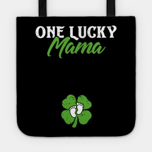 One Lucky Mama St Patricks Day Pregnancy Announcement Tote