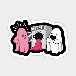 Mad Pink Ghost Magnet