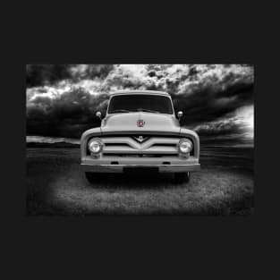 ford f100, front black and white T-Shirt