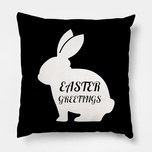 Easter Greetings Pillow by Glenn Landas Digital Art