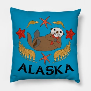 Sea Otter Alaska Pillow