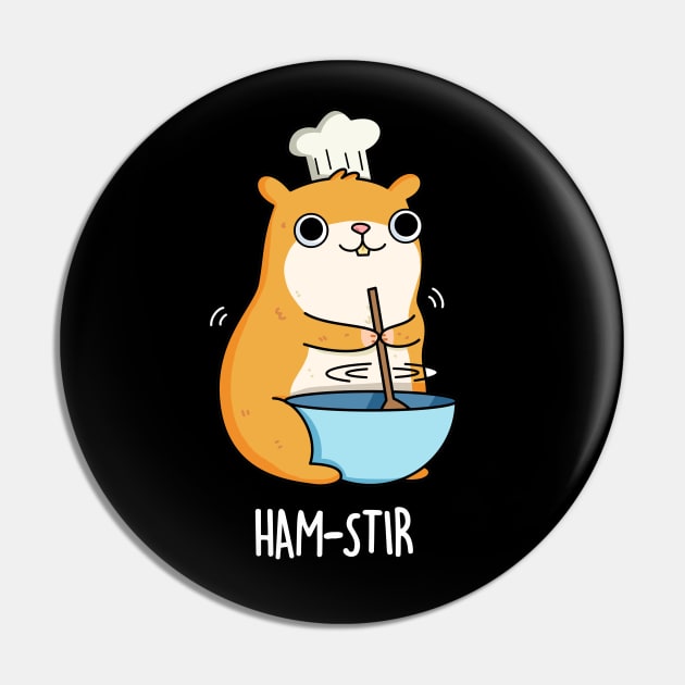 Ha-m-stir Funny Hamster Pun Pin by punnybone