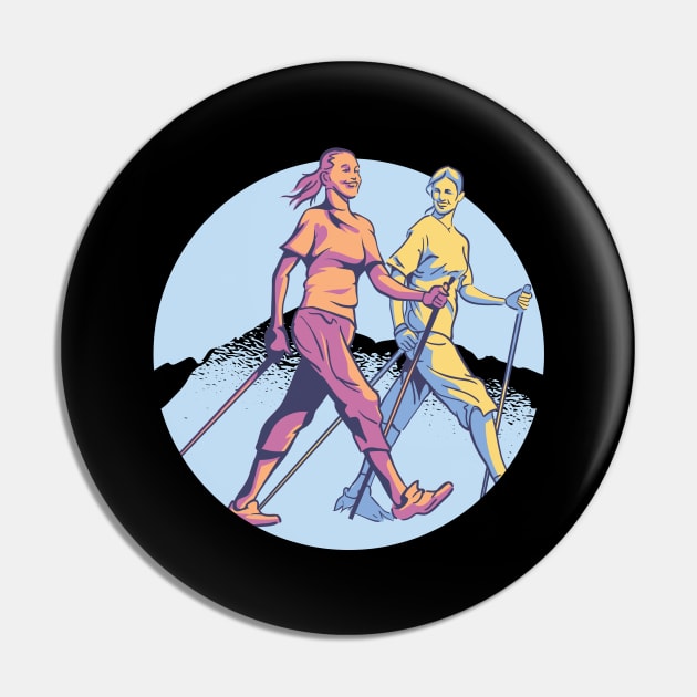 Nordic Walker Cardio Hiking Pin by A-Buddies