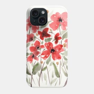 Abstract Poppies Phone Case