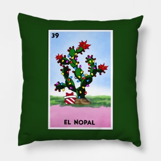 Ugly Christmas Sweater Spanish Mexican Christmas Tree Nopal Pillow