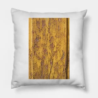 The texture of yellow wood Board can be used for background. A little cracked paintThe texture of yellow wood Board can be used for background. A little cracked paint Pillow