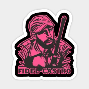 Fidel Castro's Anti-Capitalism Stance - Portrait Art Magnet