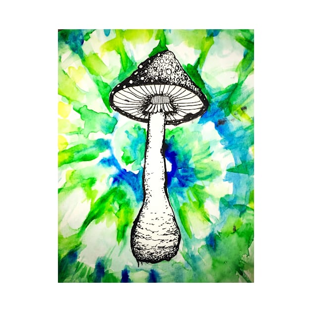 Watercolor Mushroom by GhostFlowerDesigns