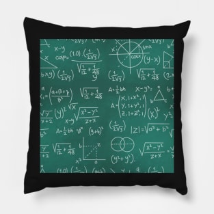 Math Formulas Chalkboard School Geek Pillow