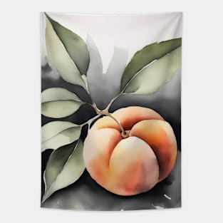 Peach Watercolor Art Tapestry