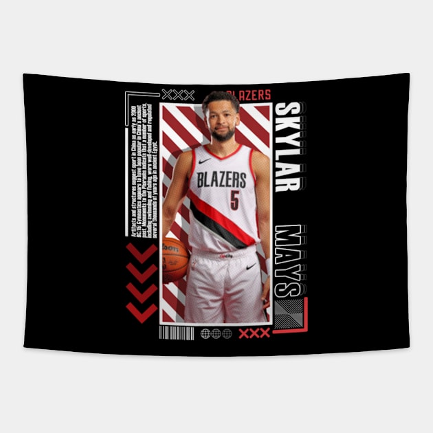 Skylar Mays Paper Poster Version 10 Tapestry by art.Hamdan