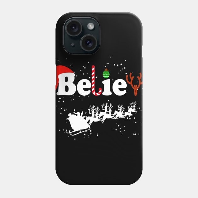 Believe in Santa Claus Christmas for Holidays Phone Case by finchandrewf