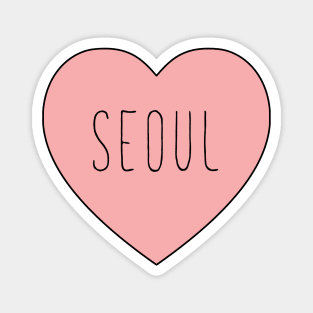 I Love Seoul Heart Magnet