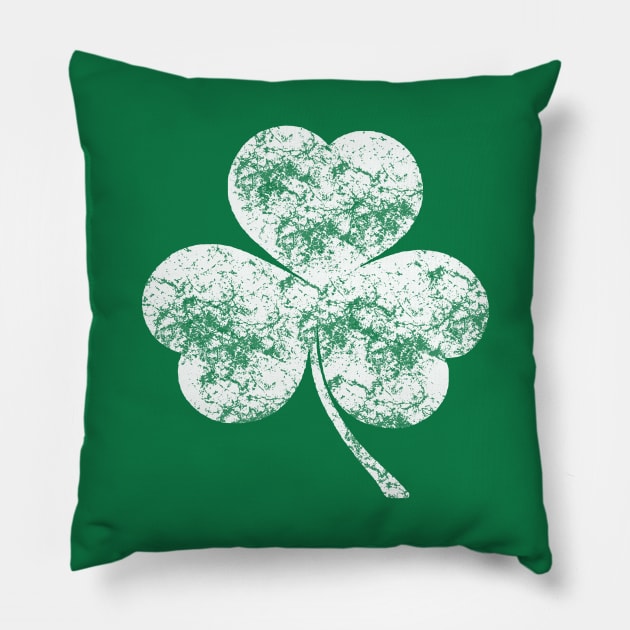 Vintage Shamrock St.Patricks Day Pillow by Jimmyson