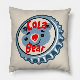 Vintage Cola Bear Cola Bottlecap Pillow