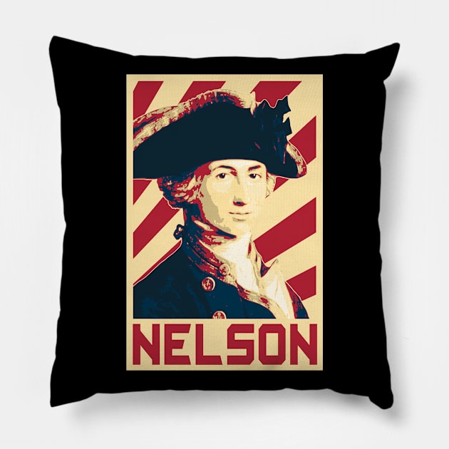 Horatio Nelson Retro Pillow by Nerd_art