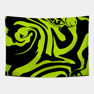 Spill - Lime Green and Black Tapestry