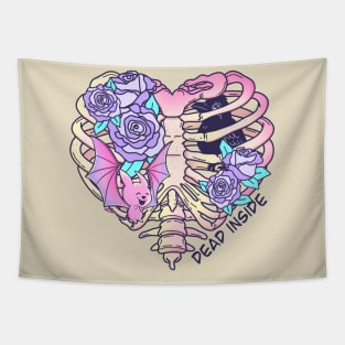 Womens Halloween dead inside Tapestry