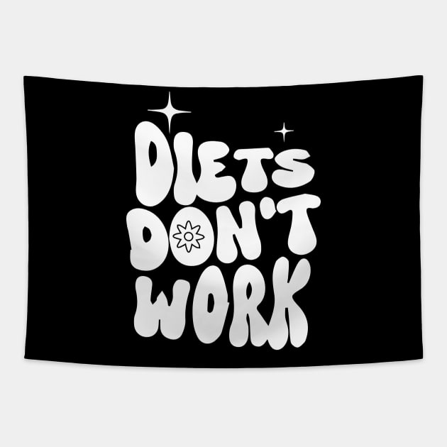 Diets Don't Work Quotes - Anti-Diet - Fitness Tapestry by blacckstoned