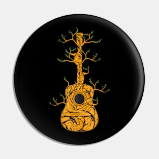 Acoustic Guitar Player Tree Nature Life Guitarist Musician Pin