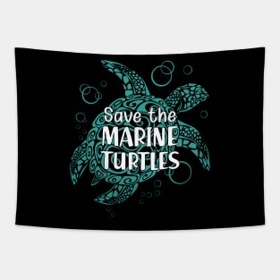 Marine Turtle - Save the marine turtles Tapestry