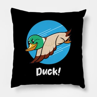 Duck! (on dark colors) Pillow