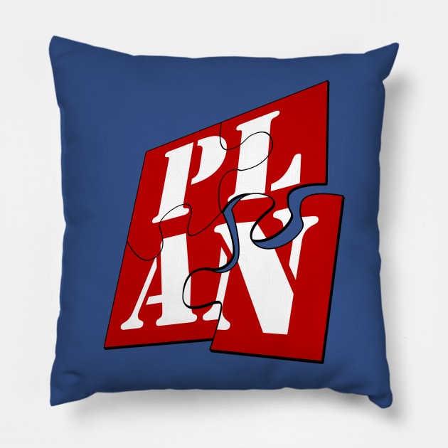 When A Plan Comes Together Pillow by Paulychilds