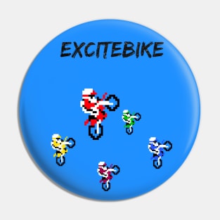 Excite 8bit Bike pixel. art Pin