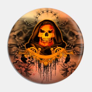 Creepy skull Pin